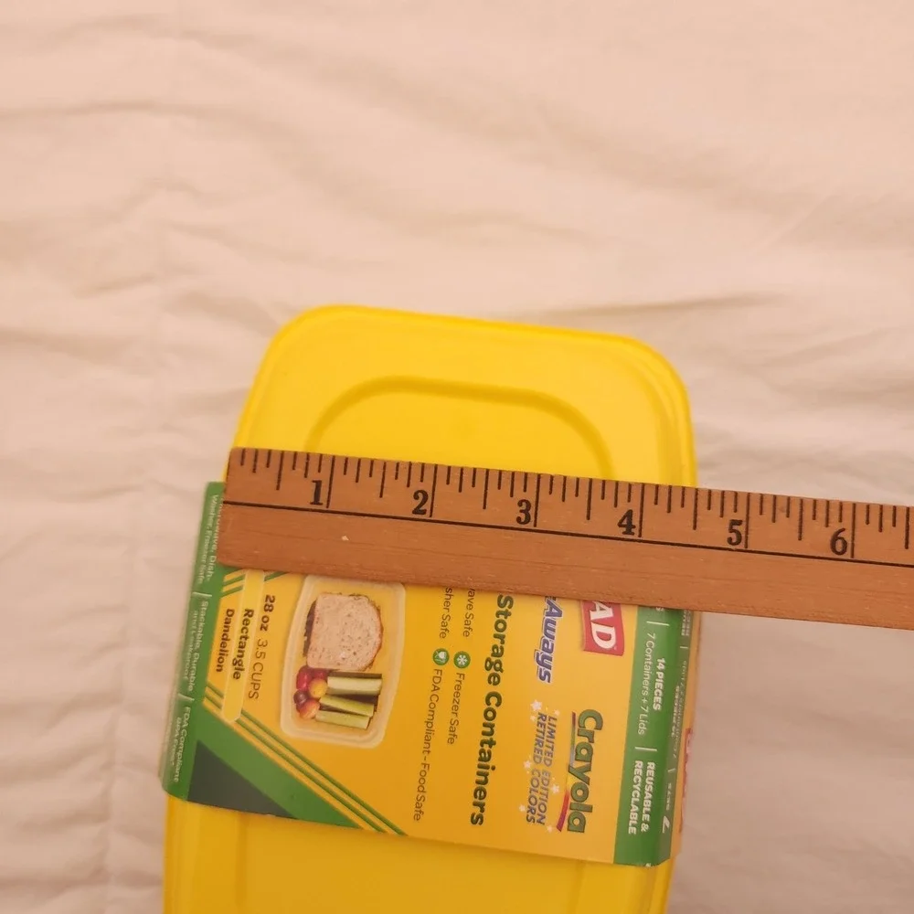 Glad Take Crayola Limited Edition Retired‎ Colors Food Storage Containers Yellow